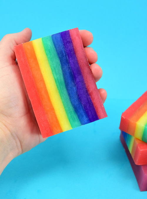 lilac-soap:Rainbow Soap
