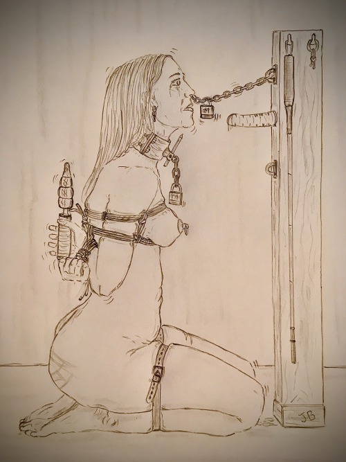 jbscaptivestories: Posture and Punishment at the Post, for a large bottomed slave girl named LoriLet