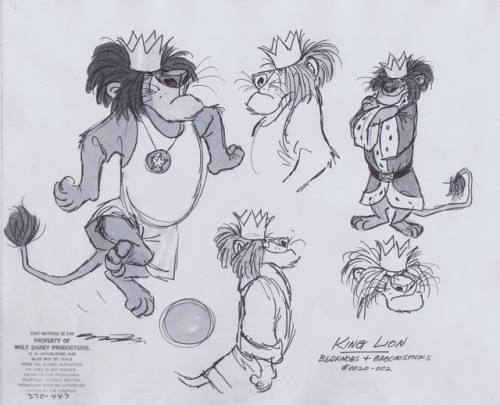 Model sheets and designs for the 1971 Disney feature, Bedknobs and Broomsticks.These come from anima