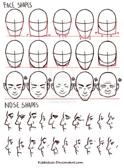 tutorialsetc: Face/Nose shapes reference by Kibbitzer 