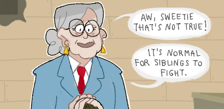 birbykind:  “it’s not natural for siblings to get along as well as you do.”yet