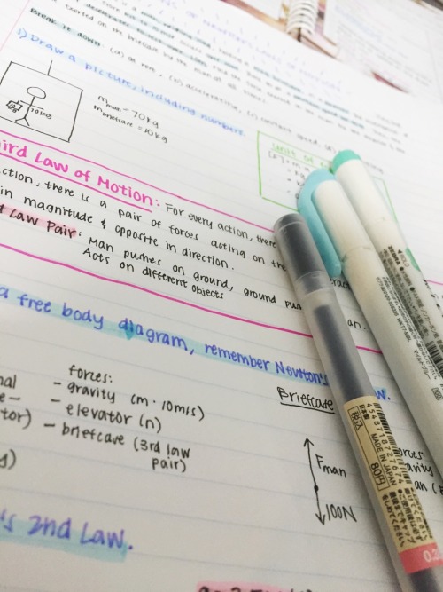 studypeony:  9:54pm | revising physics notes