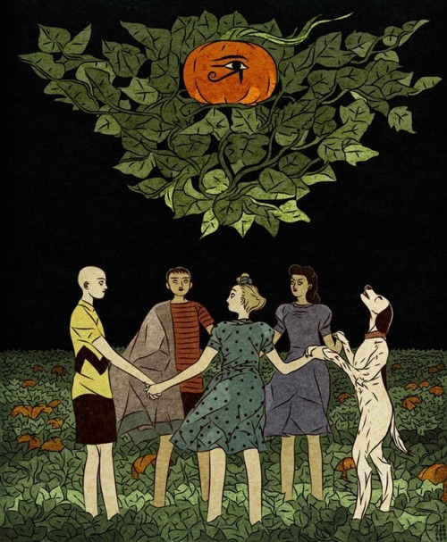 therestlesswitch: fuckyeahpaganism:Artwork by Tin Can Forest The Great Pumpkin, Charlie Brown!