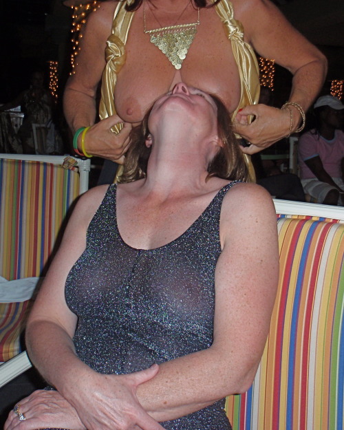 myfavoritemilfsexposed:There you go! Some public flashing no bra or panties. Anyone else have a request?