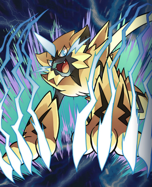 Official artwork of Zeraora's Plasma Fists