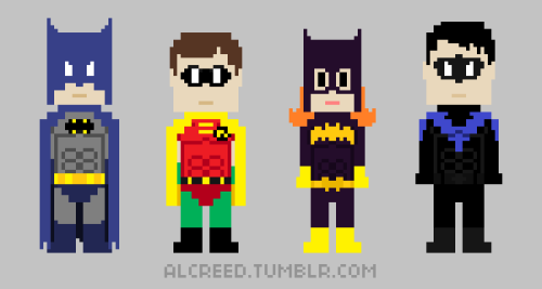 AL CREED, 8-Bit Batman, Robin, Batgirl AND Nightwing!