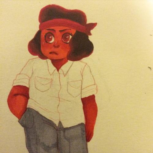 freakishfrollic:  progress, drawing ruby from #stevenuniverse #fanart #suruby #su #copicmarkers 