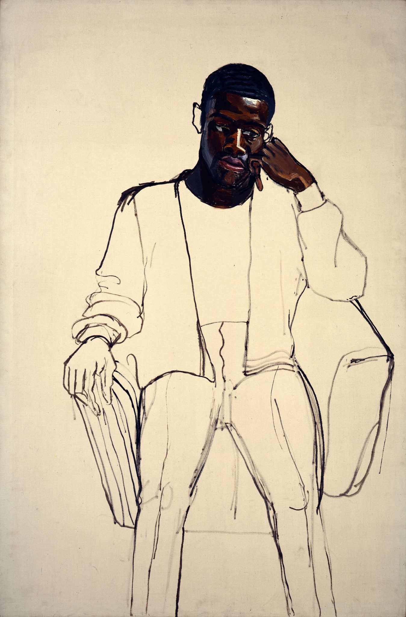 arinewman7:James Hunter, Black DrafteeAlice Neeloil on canvas, 1965