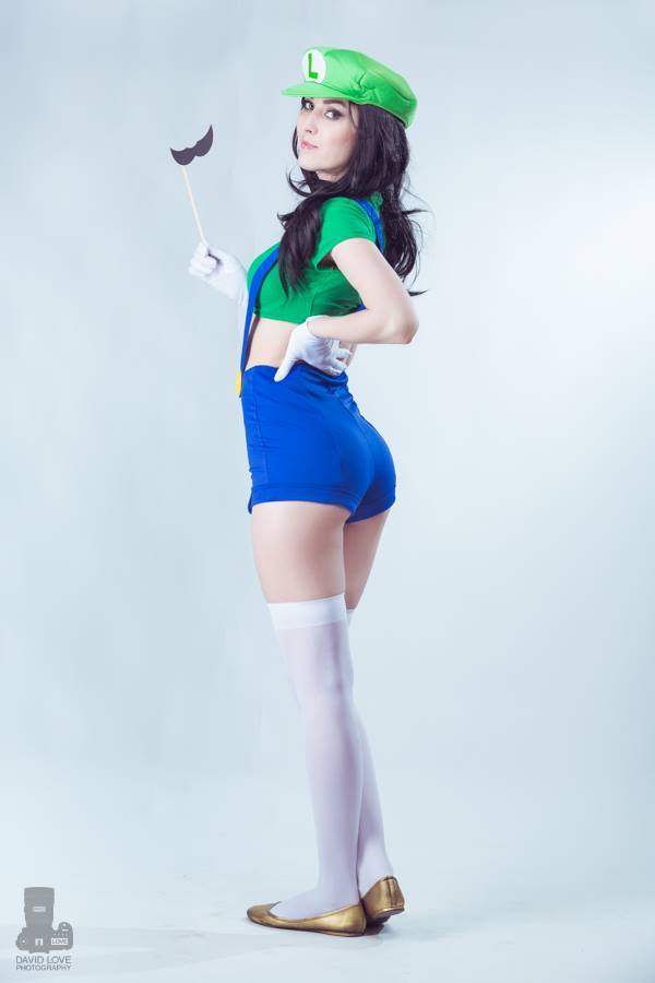 cosplay-booties:Jenifer Ann as Luigi (Super Mario)