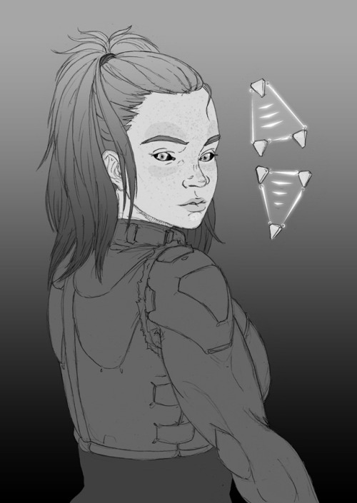Random lancer pilot scribblings. Borrowed the leg design from a prevoius drawing.