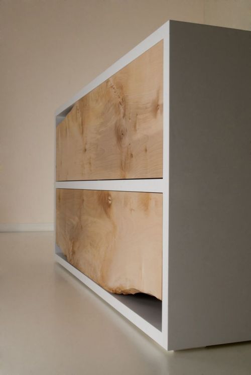 thedesignwalker:concrete &amp; wood, So beautiful!: Woods Furniture, Drawers Front, Dressers Dra