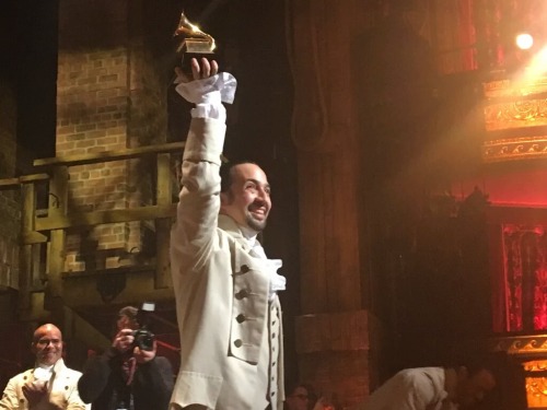 purelintrash:   @HESherman: The man and his Grammy: @Lin_Manuel #Gram4Ham