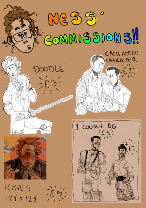 SUMMER COMMISSIONSHELLO!! I’m finally starting commissions! If you have any questions, please 