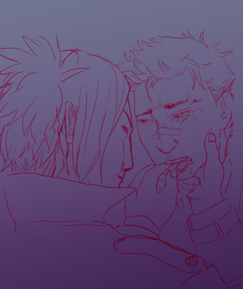 My sadly unfinished drawing for the KHR rare pair week Valentine’s mini event.Ryohei/Mukuro for the 