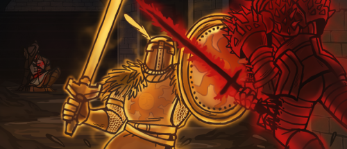 lordranandbeyond:Here’s this month’s comic update, finally featuring Solaire! You can thank @adultur