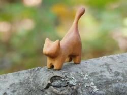 gayweeddaddy69: cutekittensarefun: My hobby is woodcarving. I made this cat of cherry wood. Is he really good?  