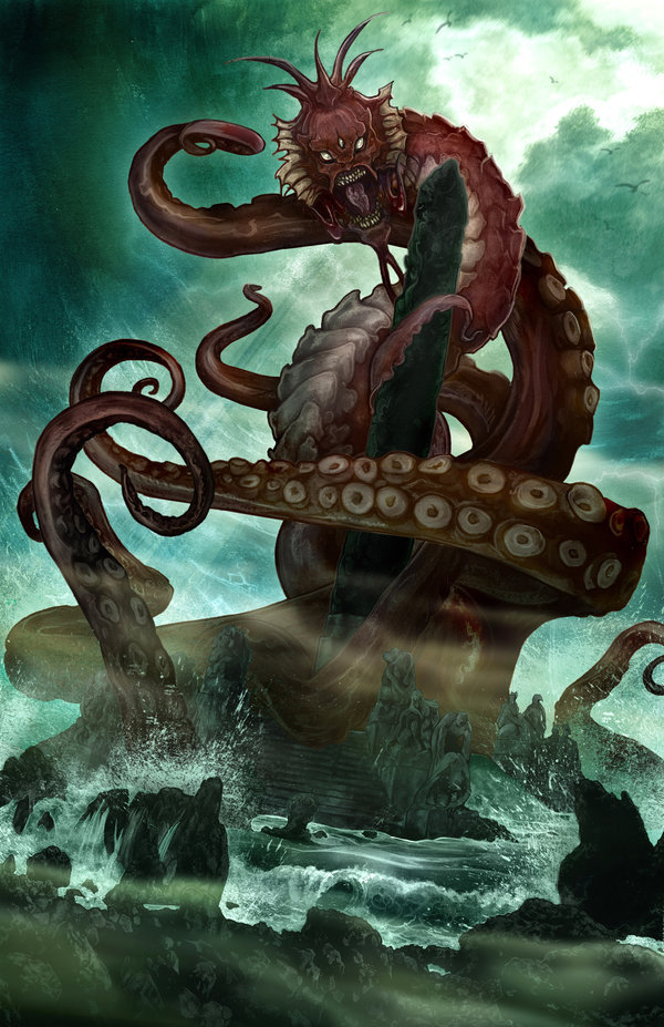 miskatonicaquarium:  H.P. Lovecraft’s DAGON by wjh3  