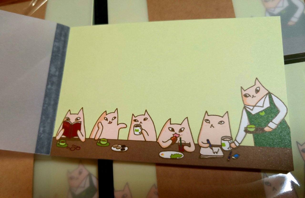 Lisamoon S Illustration ちょっと印刷さんに印刷 お願いしてたメモ帳届いた かわいい 自画自賛 年明けデザフェスギャラリーのにゃ