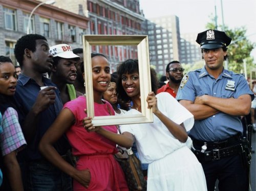 manufactoriel:    Art Is… (Woman with Man and Cop Watching), 1983/2009 by Lorraine O’Grady