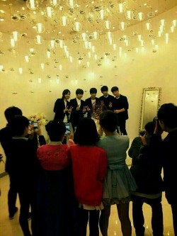 aviateb1a4:  [STALK] 140329 Kind B1A4 boys attended their manager’s wedding today Cr: Brlove12, smgkxm 