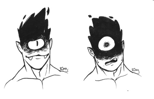 A Little Fan Art &doodle For My Favorite Artist @daryltoh 's Character. His One-eye Demon Broadcaster