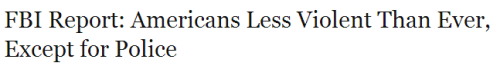 anarcho-queer:  thinksquad:  According to new FBI statistics released this week, violent crime rates in the US fell over 4% in the past year alone, bringing the amount of violent crimes lower than it has been in nearly 40 years. The statistics showed