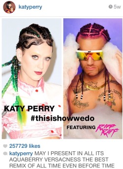 whitepeoplestealingculture:  whitegirlsaintshit:  cutequeer96:  what white trash fresh hell is this   This is one of the reasons why God hates Katy Perry  Two slices of bread come together as one to look ridiculously ugly and pathetic.- Jess