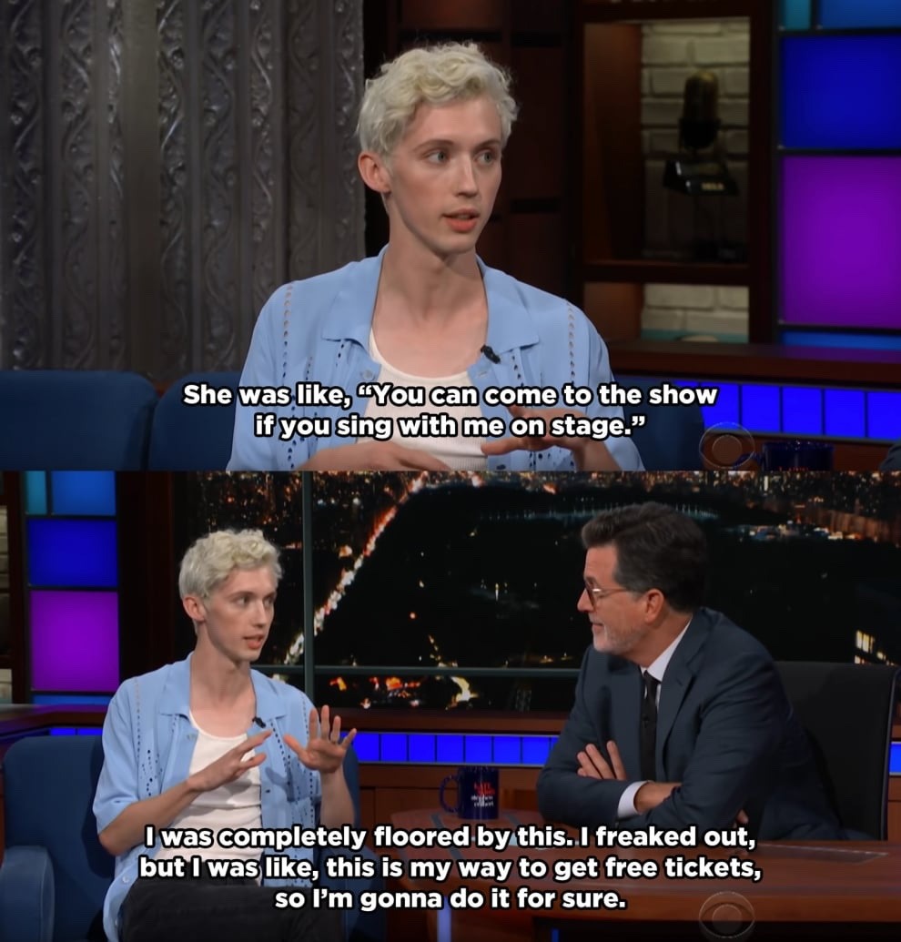 tswiftnz:  Troye Sivan talking about performing ‘My, My, My!’ on the rep tour