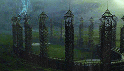 sybilltrelawneys:  HP Meme, four locations→ The Quidditch Pitch