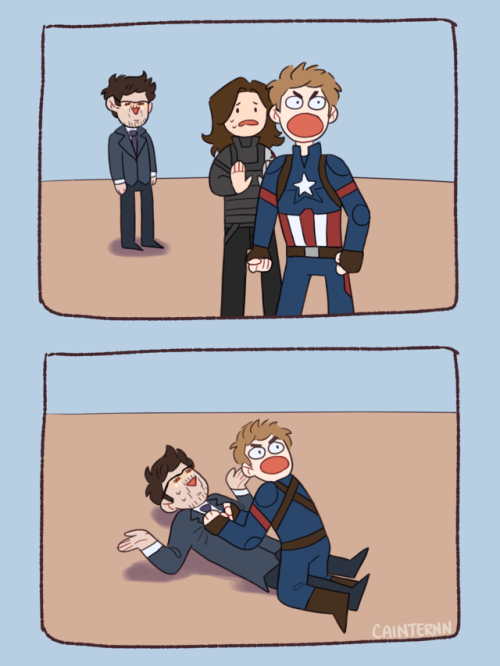 papi-chulo-bucky: cainternn: language! (x) I love how he picks Peter up by his head! ♥️