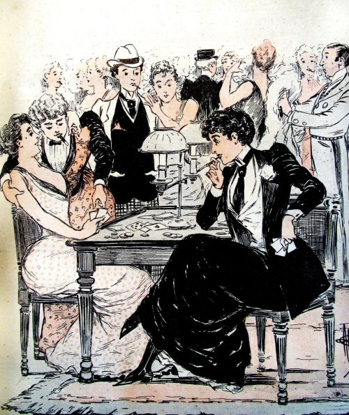  Albert Guillaume, Madame est au Cercle! (Madam Is At Her Club!), published in Gil Blas Illustré, 18