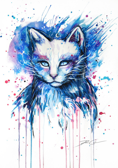 bestof-society6: ART PRINTS BY PEEGEEARTS -In heaven-  -Wild Soul-  “Spirits of the 