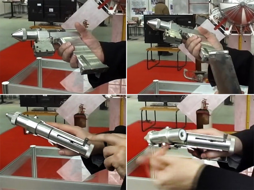 They look like props from ALIEN, but these are actually Soviet laser guns&ndash;no shit:Handheld