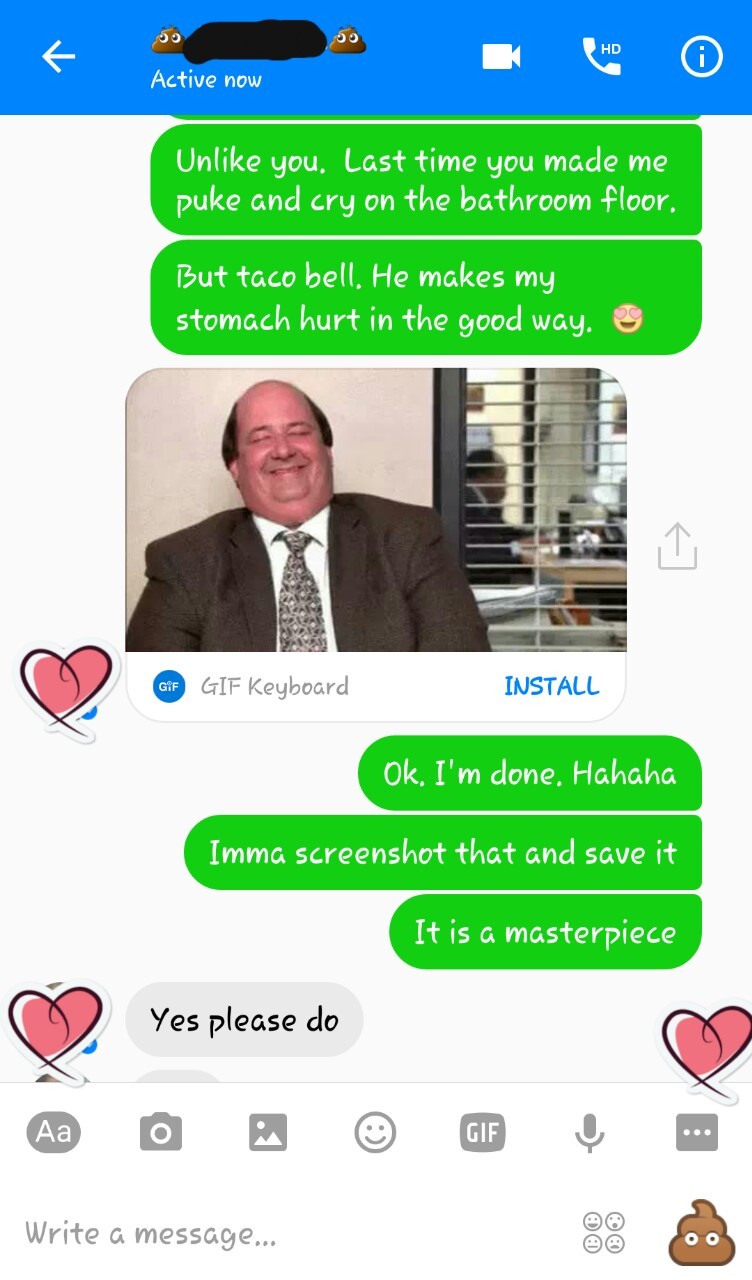 Just an ordinary everyday Facebook chat for me.