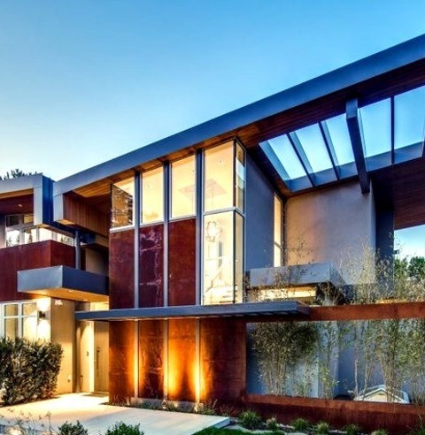 Exterior Metal VancouverIdea For A Large, Contemporary, Two-story Metal Home With A Butterfly Roof, A