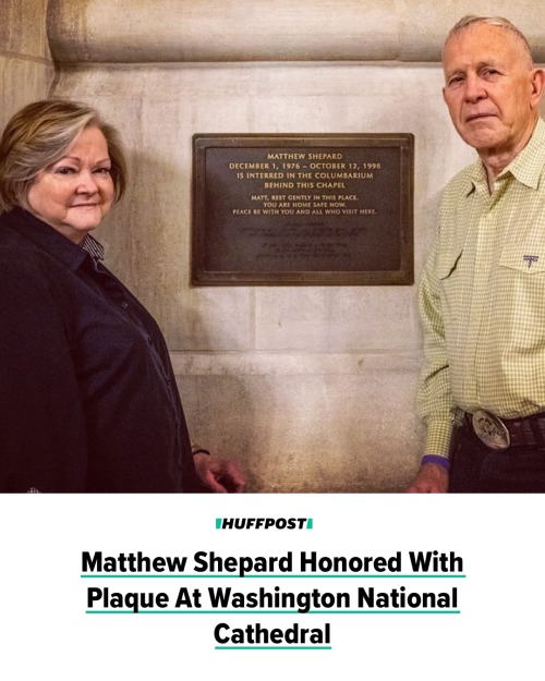 So powerful.  The National Cathedral in Washington paid tribute to Matthew Shepard this week with th