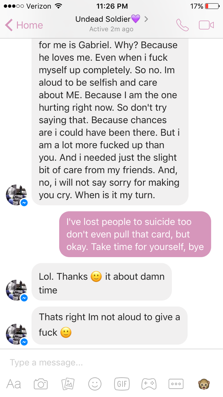 having an ex best friend that hates me now, rereading this makes me hate myself over