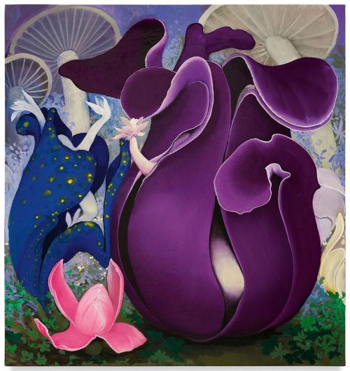 thunderstruck9:Inka Essenhigh (American, b. 1969), Purple Pods, 2019. Enamel on canvas, 34 x 32 in.