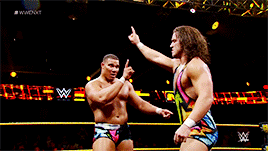mith-gifs-wrestling:  We’re the best! You’re the best! You’re the best!  American Alpha celebrates becoming the number one contenders for the NXT tag team titles.