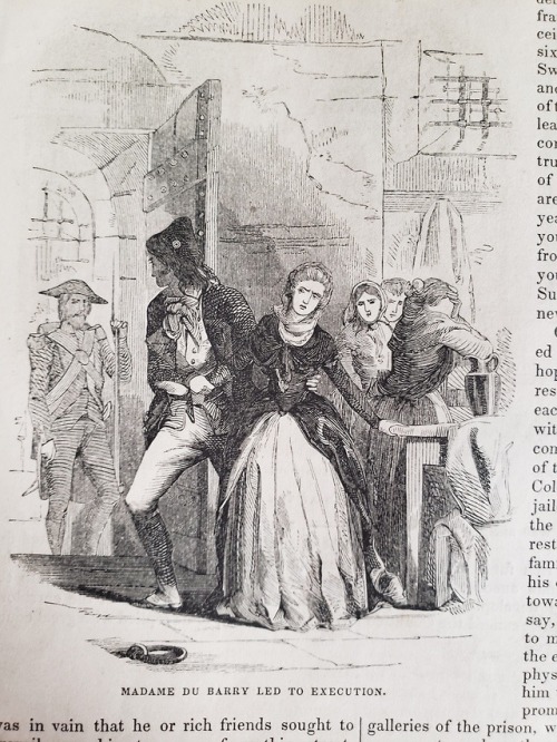 vivelareine: A 19th century illustration depicting Madame du Barry being taken to her execution. [so