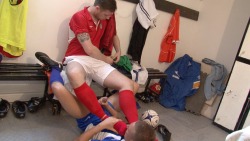 rugbysocklad:  Losing means sniffing the other team’s socks forfeit!