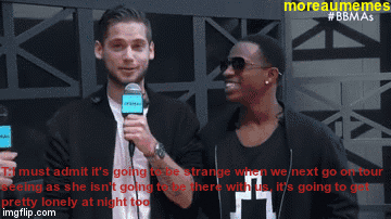 moreaumemes:Au meme:Tony Oller from MKTO talks about touring with his girlfriendRequested by yourfav