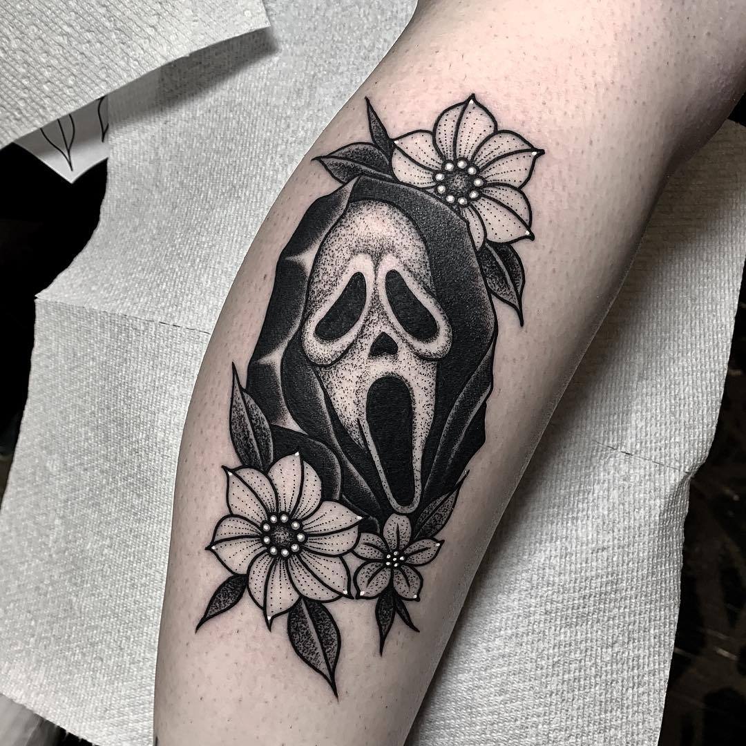 Scream mask tattoo by Paul Acker  Post 29306