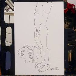 Figure drawing! Woot   #art #color #ink #livedrawing