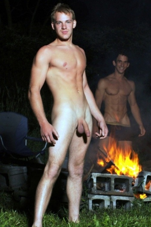 spunkpup:  guygear:  Frolic by the Fire….  Cute