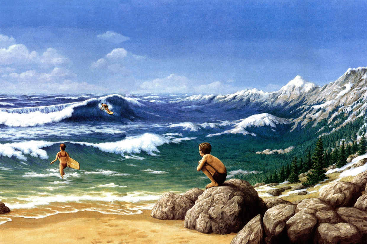 blazepress:  Mind Altering Illusion Paintings by Rob Gonsalves