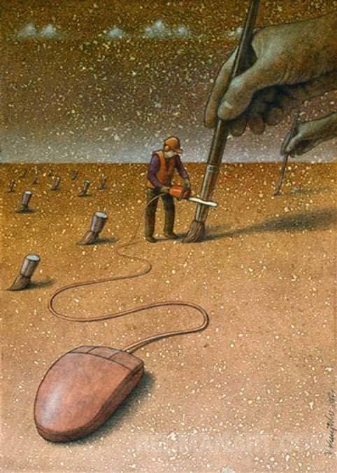 voldka-rain:  lemon-lark:  twentysplenty:  Pawel Kuczynski’s satirical art. Take a moment to look at these properly.  This guy is not even slightly in the area of fucking around   