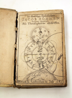 uispeccoll:  Pictured above are some wonderful images from our 1682 copy of Jacob Boehme; the Teutonic philosopher, or as our catalog record puts it, Des gottseeligen hocherleuchteten Jacob Böhmens Teutonici Philosophi alle theosophische Wercken …