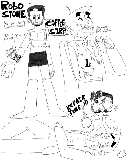 @sirstarzs Robo Stone Is Such A Cute Idea ;w; Thank You For Letting Me Doodle Him!! I Wanna Draw Him