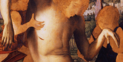 Antonello da Messina, Pietà (details), 1474-76